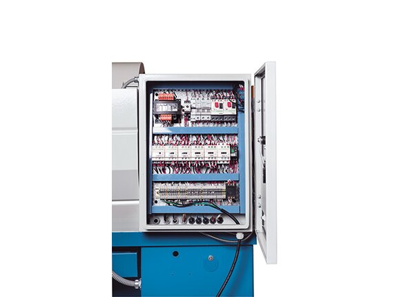 Headstock gears and shafts are hardened and ground for quiet operation and constant speed