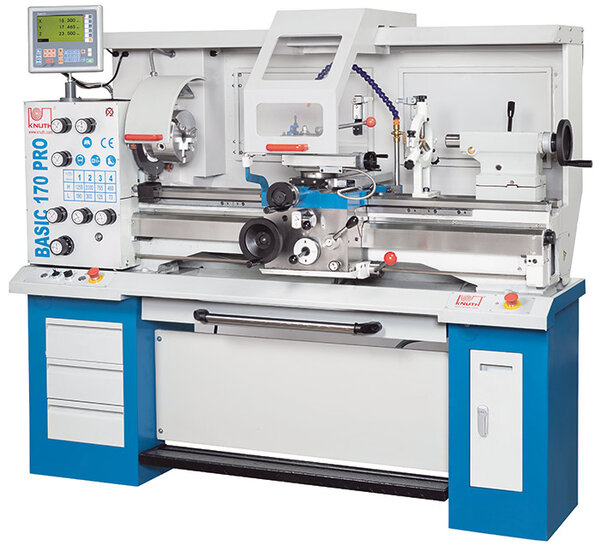 Basic 170 Super PRO - Top model of the mechanic's lathes, perfect for workshop and training with complete equipment and modern ergonomics
