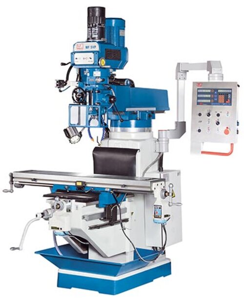 MF 5 VP - With large traverse paths, automatic feed in the X and Y axes, swiveling milling head and pneumatic tool clamping