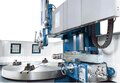 Vertical support includes a 5-station tool holder, side support with independent feed for inside and outside turning