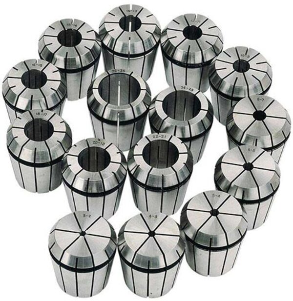 ER 40 Collet Set 15 pcs. - Accessories for collet chucks