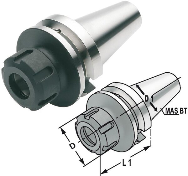 Collet chuck, MAS BT50-ER32 - Accessories for CNC machining centers