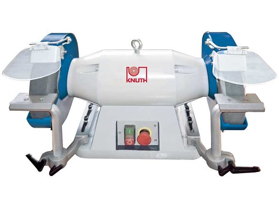 DSB 200 D - Dual bench grinder with rigid construction and featuring a solid pedestal