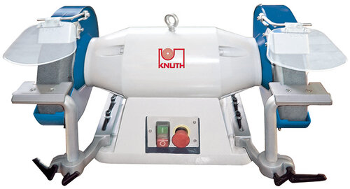 DSB 250 D - Dual bench grinder with rigid construction and featuring a solid pedestal