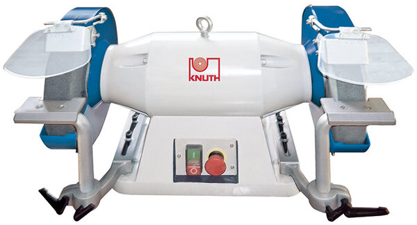 DSB 250 D - Dual bench grinder with rigid construction and featuring a solid pedestal