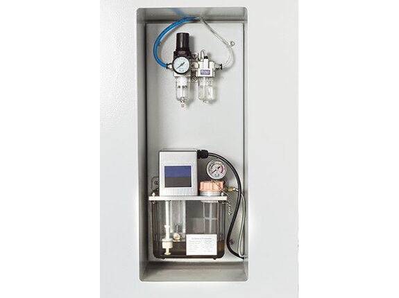 Central lubrication device and maintenance unit