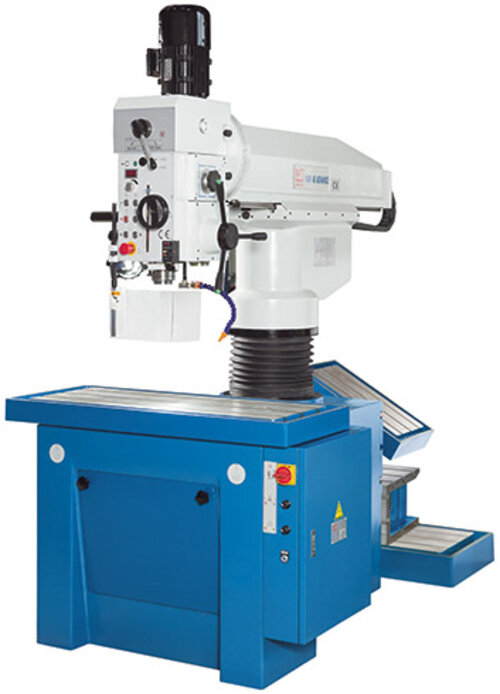 KSR 40 Advance - Fast smooth positioning of the drilling quill on 3 possible work stations with automatic gear feed and infinitely variable spindle speed